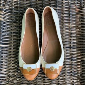 Tory Burch Cap Toe Leather Flats